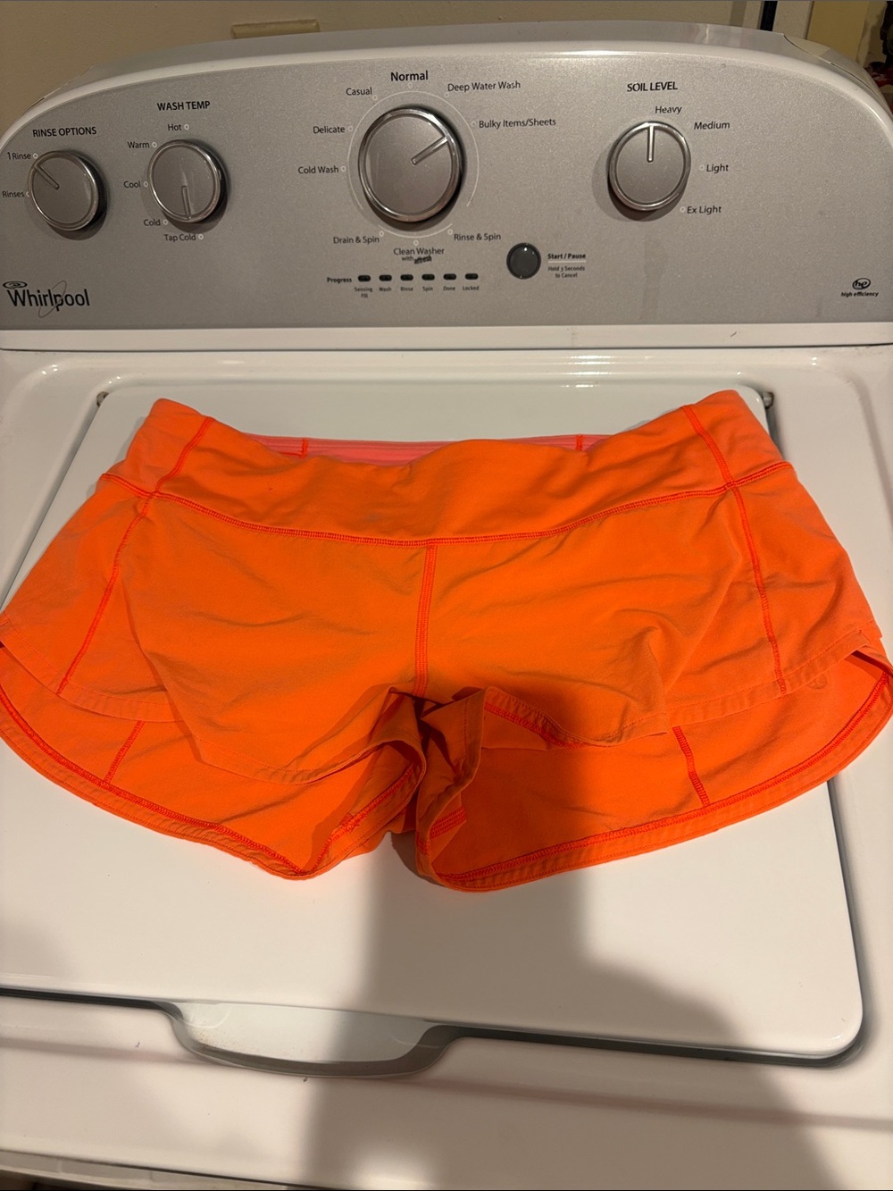 lululemon athletica Neon Orange Women’s Athletic Shorts
